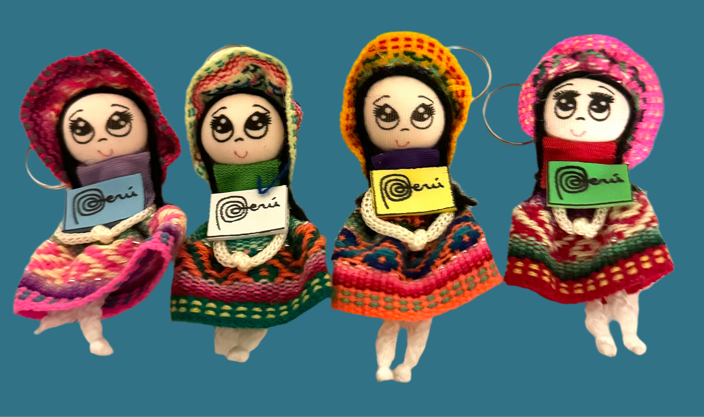 Peruvian Cholita Keychain