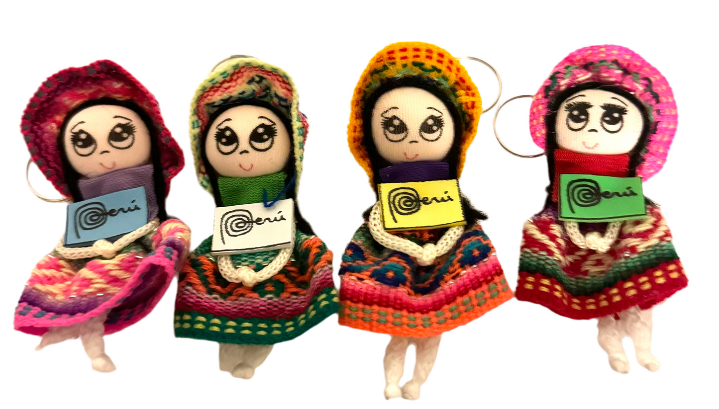 Peruvian Cholita Keychain