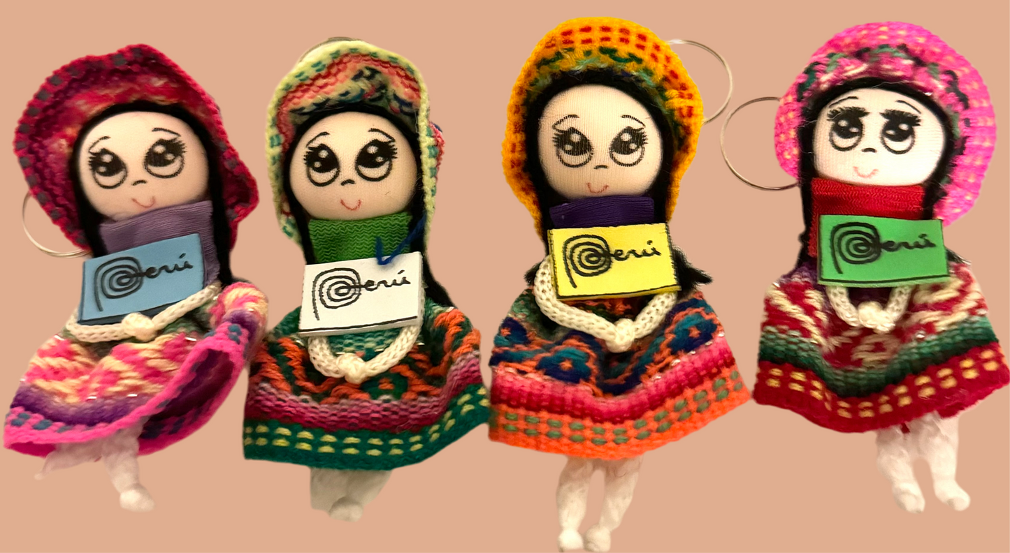 Peruvian Cholita Keychain