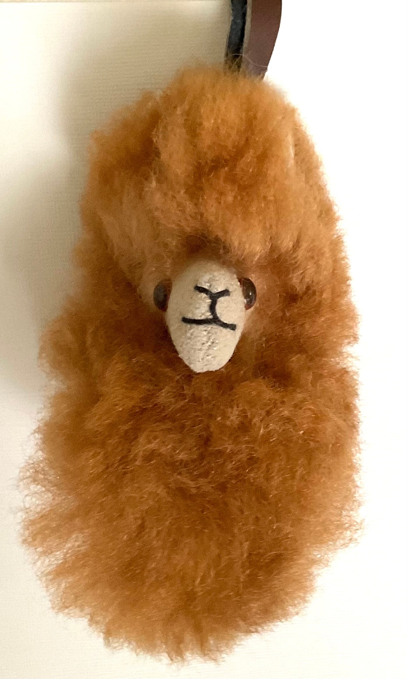Alpaca Leather Keychain