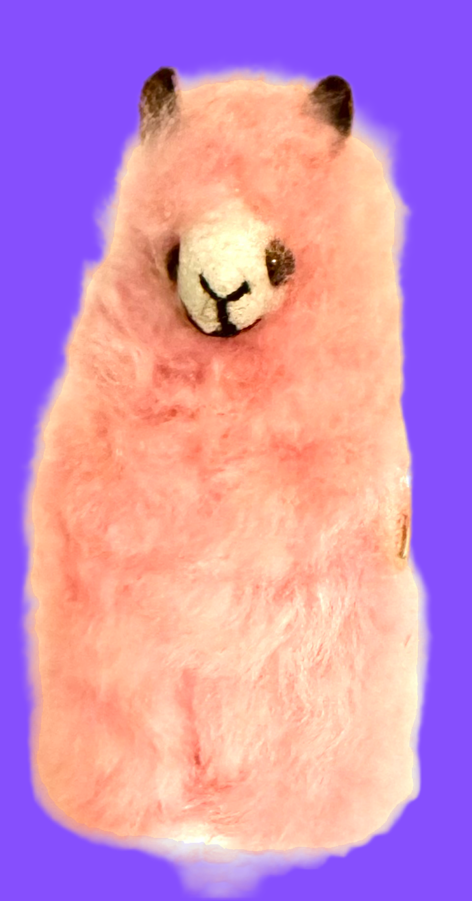 Pink Llama Keychain