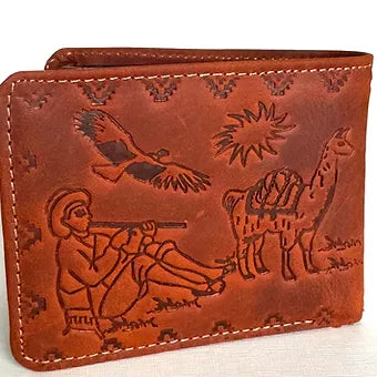 Peruvian Handmade Natural Leather Wallet