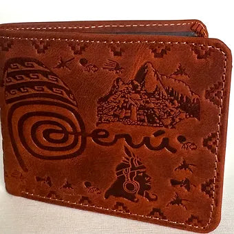 Peruvian Handmade Natural Leather Wallet