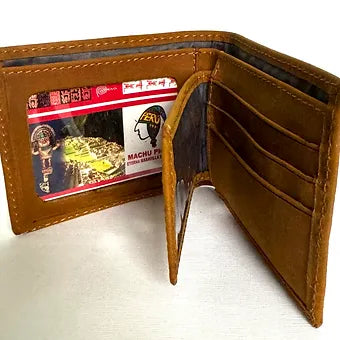 Peruvian Handmade Natural Leather Wallet