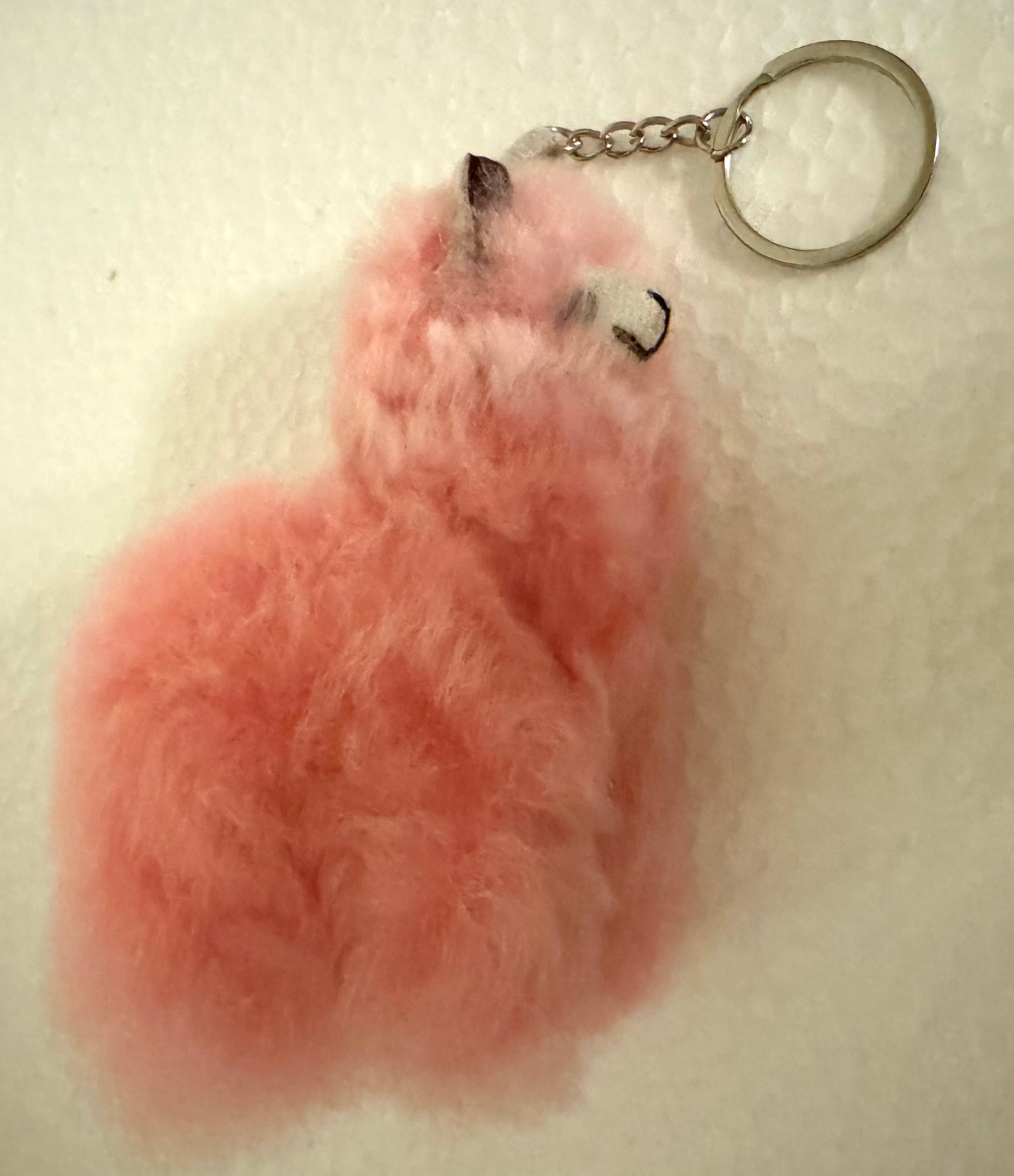 Pink Llama Keychain