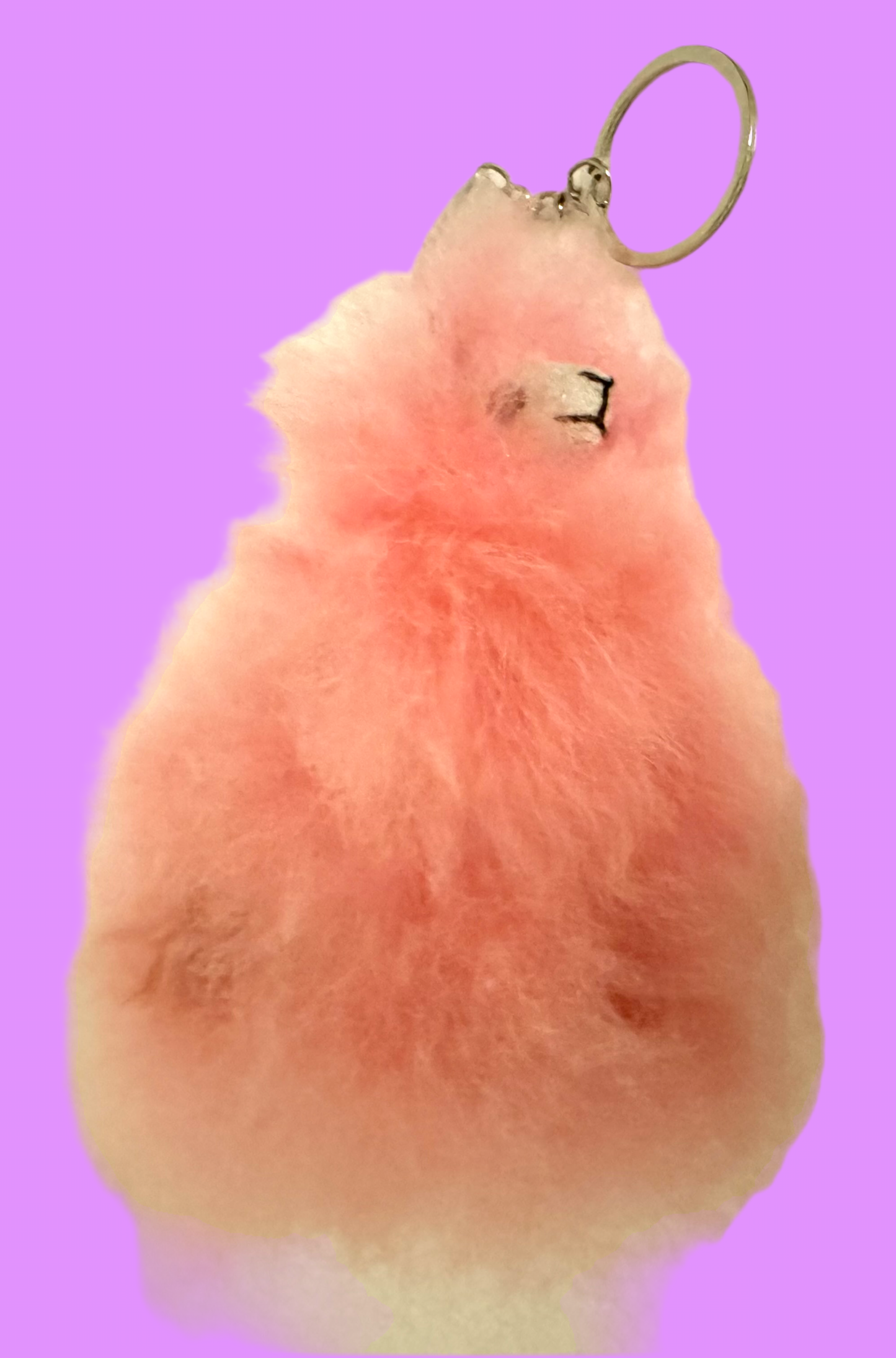 Pink Llama Keychain