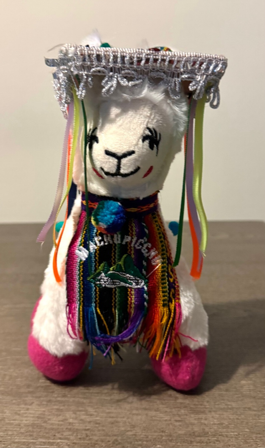 Elegant rainbow black hat coquette baby dancer llama 8” inches